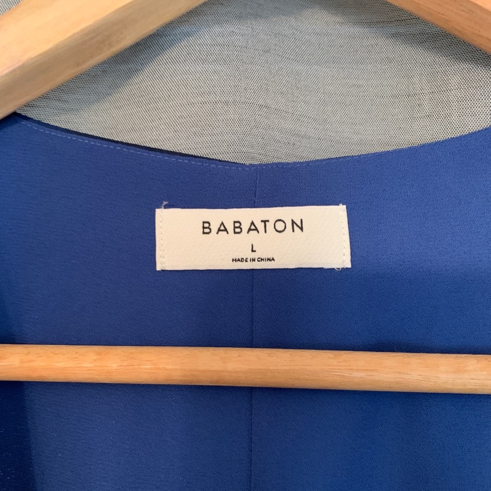 Babaton Wrap Dress (Blue - Size Large)